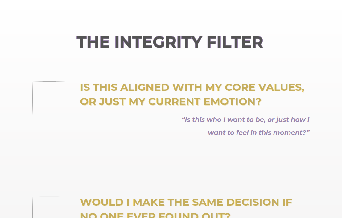 The Integrity Filter